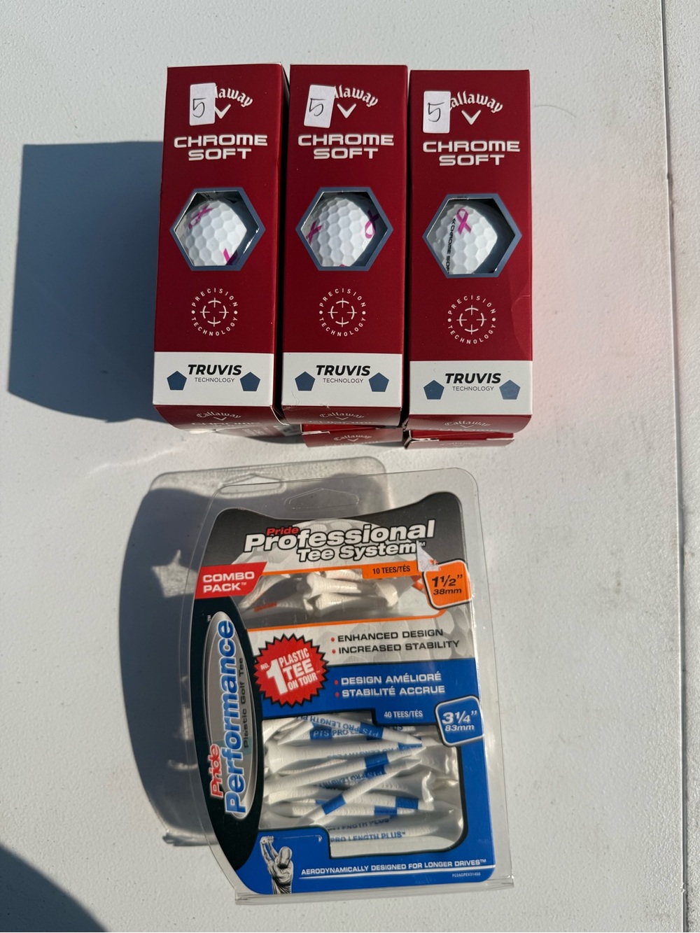Golf balls and tees